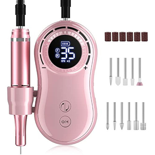 Taladro De Uñas Profesional Recargable De 35000 Rpm, Máquina 0