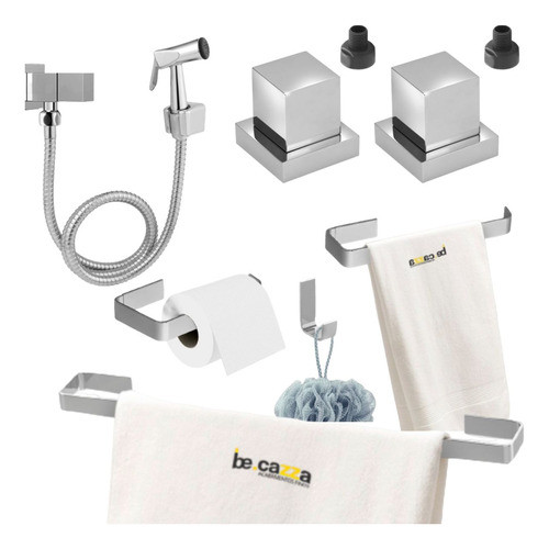 Kit Acessórios Para Banheiro + Ducha + Acabamento Docol 0