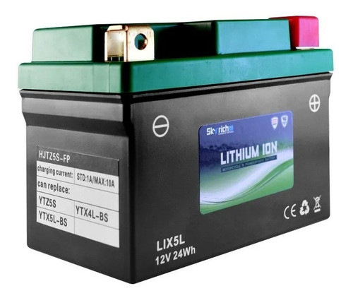 Bateria Moto Ytz5 Ytx4 Ytx5 Ytx6 Litio Skyrich Lix5l Avant 0