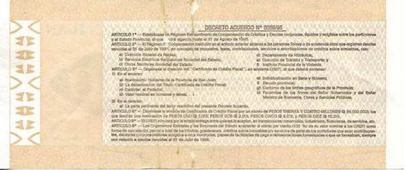 Ec# 427 Bono 10 Pesos San Juan Serie A Ex+ Palermo 1