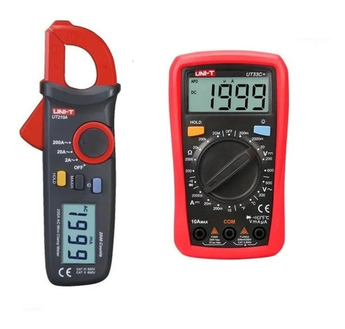 Combo Pinza Amperométrica Uni-t Ut210a + Tester Ut33c+ 0