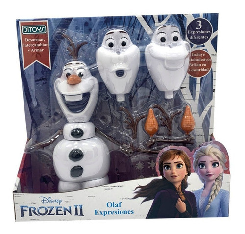 Olaf Expresion Muñeco Sticker Brilla Frozen 2 Disney Ditoys 0