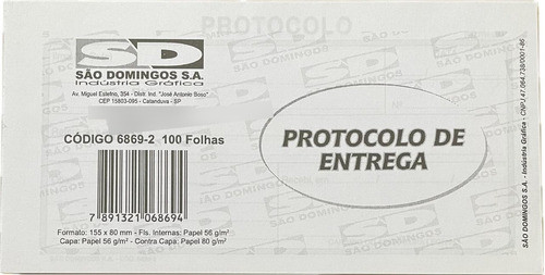 5 Blocos - Protocolo De Entrega Com 100 Fls 1