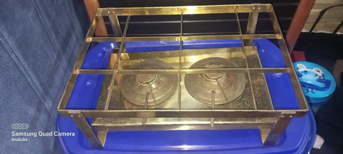 Rechaud Duplo De Latão Com Grelha 1