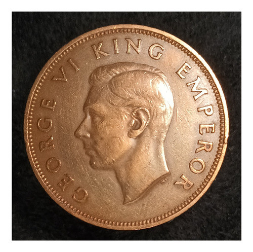 Nueva Zelanda 1 Penny 1941 Muy Bueno Km 13 Jorge Vi 1