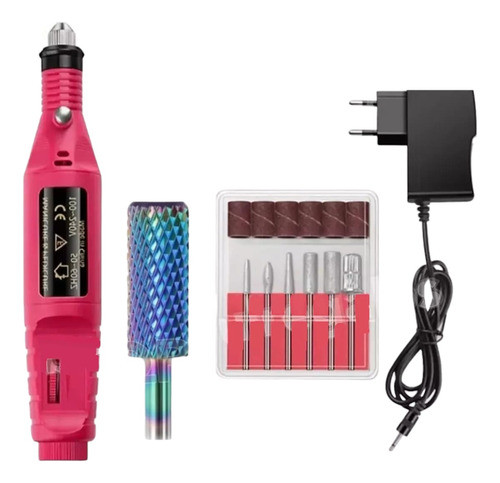 Set Torno Uñas Manicuria Pedicura Eléctrico+ Fresa Tungsteno 0