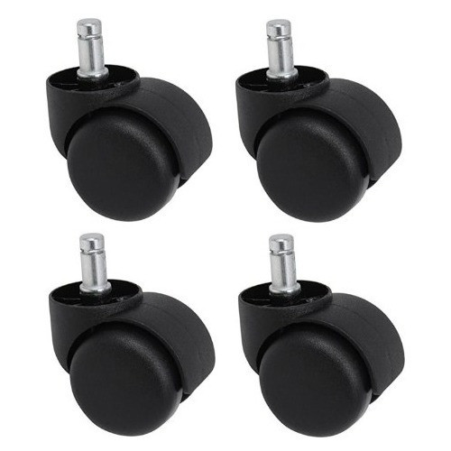 Rueda Dual Pvc 50mm Con Perno Liso Ideal Sillas X 4 Unidades 0