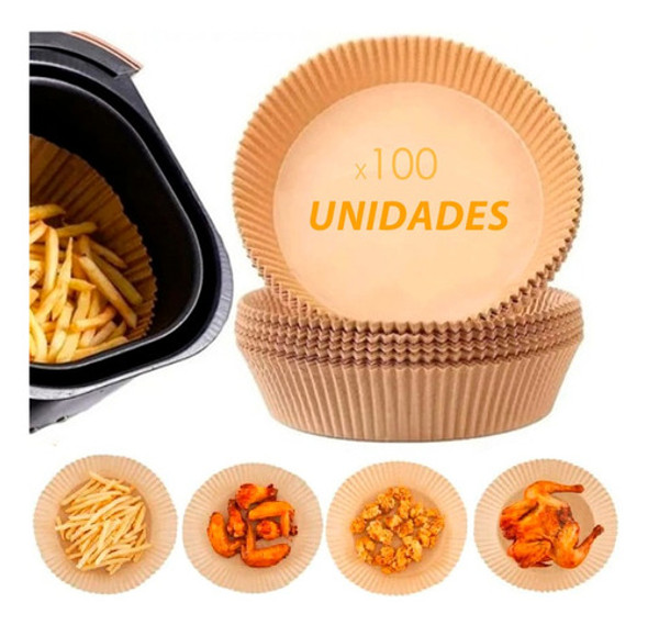 Forma De Air Fryer Descartável Kit 100 Unidades 1