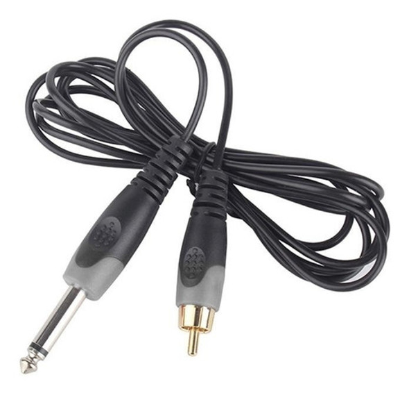 Cable Clipcord Tattoo Silicone Black Line Ficha Rca 1