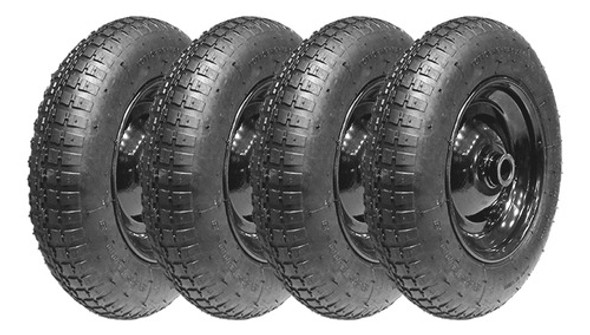 Kit 4 Pneus 325-8 + Rodas + Camaras Bull Master 0