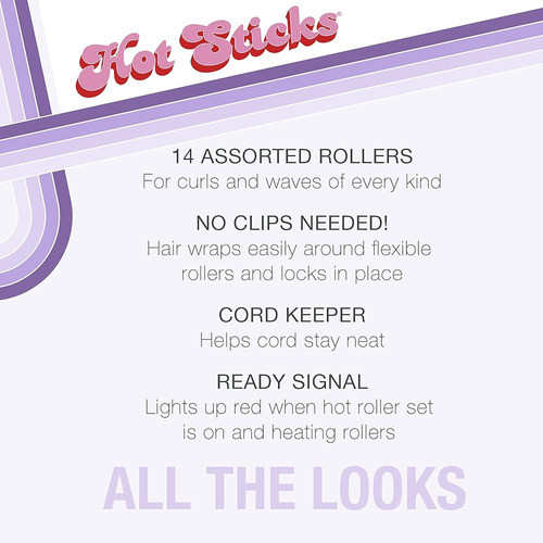 Conair Hot Sticks, Conjunto De Rodillos Calientes De Silicon 1