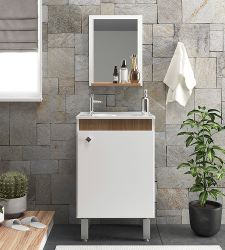 Mueble Baño - Aereo - Espejo - Patas - Bacha - Juego Baño 0