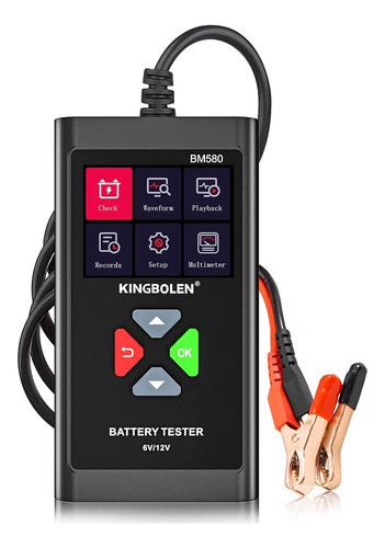 Probador De Batería De Coche 6v 12v Probador De Carga, Bm580 0