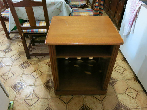 Mesa De Tv Color Roble C/ruedas - Lustre Natural 0