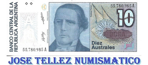 Bottero 2821 $ 10 Australes Serie A Sin Circular Palermo 0