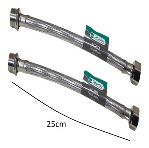 Flexible Mallado Acero Inox. Macho Giratorio 1/2x25 Cm Latyn 1