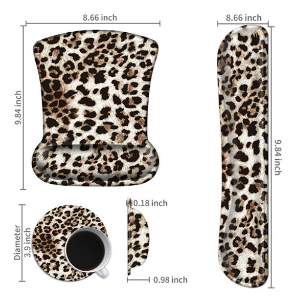 Reposamuecas Para Teclado Y Mouse Con Juego De Soporte Para 1