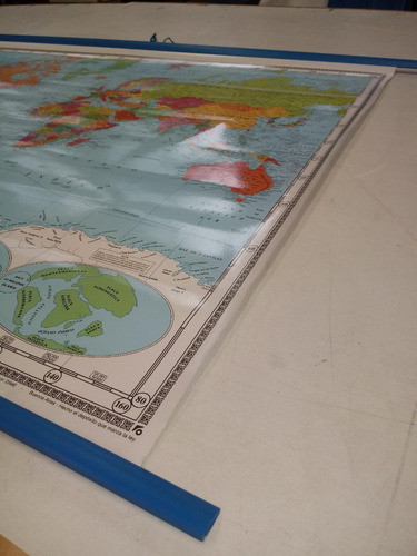 Mapa Mural Argentina Físico Politico Laminado Envarillado 1