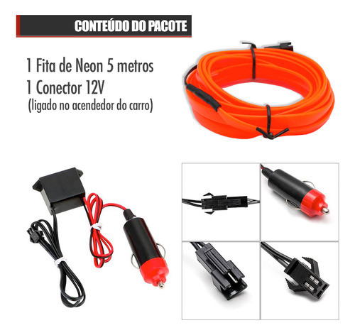 Fita Led Painel Agile 2010 Luz Interna 5m Laranja Âmbar 1