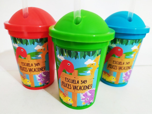 Vasos Plásticos Personalizados - Dinosaurios (20 Unid) 0