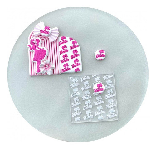 Marcador De Acrilico Textura Da Barbie Mod 3 0