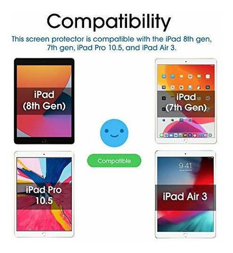 Protector Pantalla Para Apple iPad 8 (2020), iPad Air 3 1