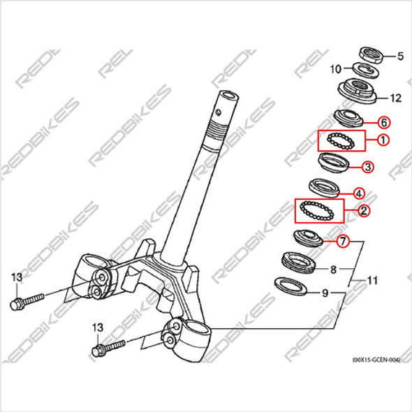 Cubeta Direccion Honda Biz 125 Biz 105 Original Hamp R1 1