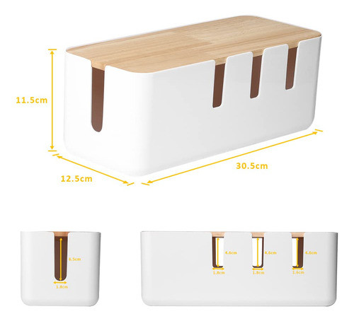 Baskiss - Caja De Gestion De Cables De 12 X 5 X 4.5 Pulgadas 1
