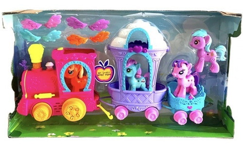 Tren De Ponis Con 4 Ponis Y Accesorios 1