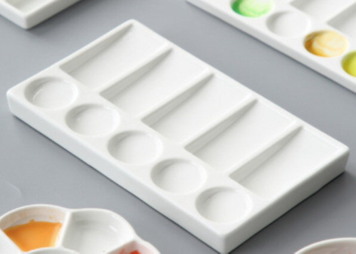 Paleta Mezcladora Plastica Rectangular Artmate 10 Cavidades 1