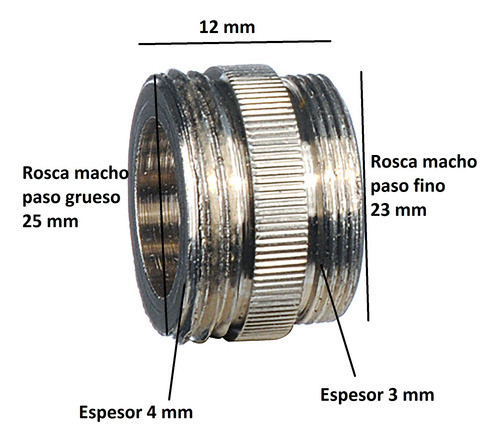 Rosca Adaptador Macho Para Pico Cocina Piazza 1