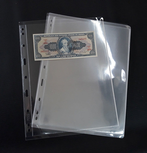 Kit 100 Folhas Cédulas Acetato 1 Div Pccb 28x21cm 1