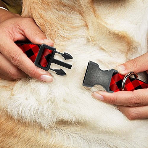 Cuello De Plastico Con Hebilla De Cierre - A Cuadros De Bu 1