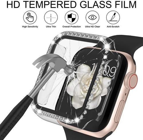 Funda Protectora Para Apple Watch 45mm Serie 8 Con Strass 1