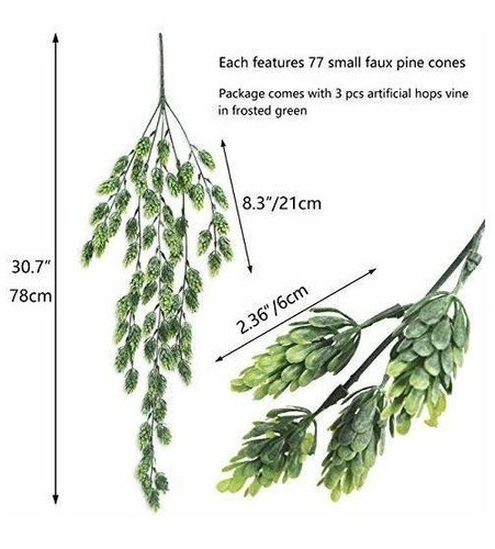 Beebel Artificial Flower Hops Vine Garland Plant Fake Hangin 1