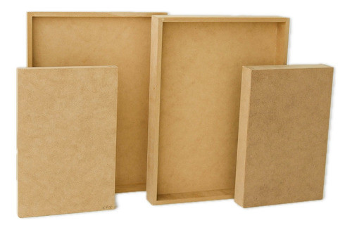 Bastidor Base Cuadro Fibrofacil P/ Pintar 25x25x4cm X12u 0