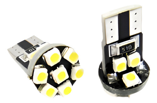 2 X 168 Cuña T10 194 Blanco 13 Smd 360° Placa Bombilla De Lu 0
