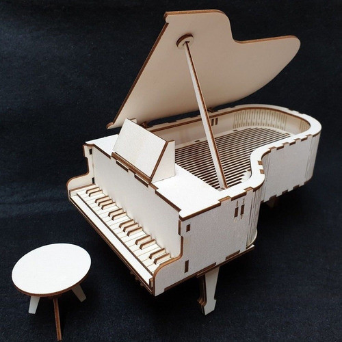 Puzzle 3d Rompecabezas Madera Piano De Cola Musica Wa00109 1