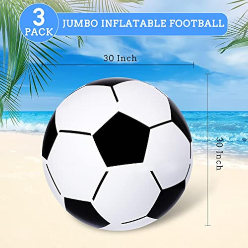 Vinsot 3 Bolas De Fútbol Inflable Gigante De 2.5 1
