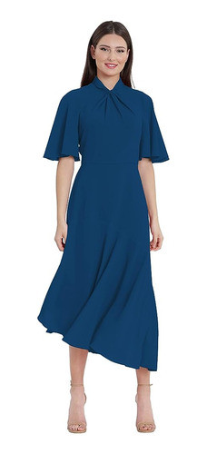 ~? Maggy London Mujer Sofisticada Twist Neck Detail Dress Wo 1