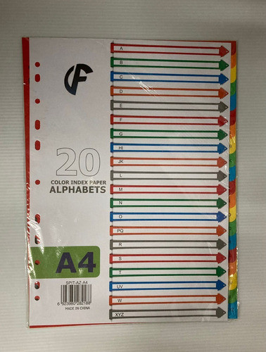 Indice De Cartulina A-z Oficio Color - Cf X3 Unid Oferta 1