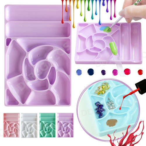 Paleta Mezcladora De Maquillaje Artístico Manicuria Plastica 1