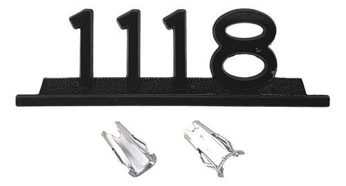 Emblema Caminhão Mb 1118 Preto Ferro Zamak C/ Presilha 0