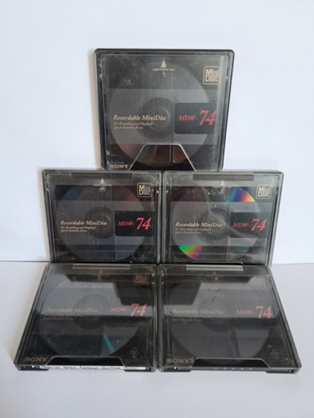 5 Mini Disc Sony Original Usados 0