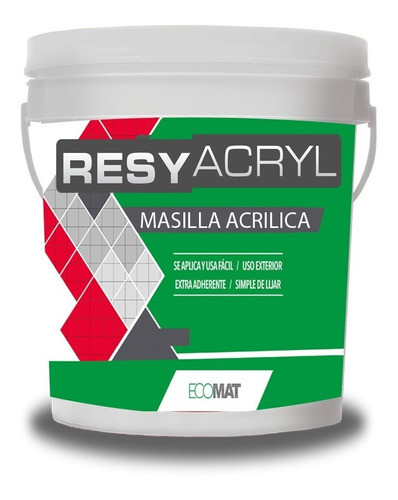 Masilla Acrilica Extra Adherente 15kg P/ Interior O Exterior 0
