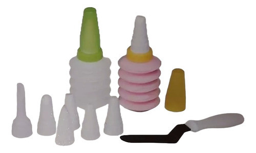 Set Pomos 2 Reposteria Espatula 8 Boquillas Tortas Cupcakes 0