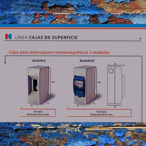 Caja Para Térmica 2 Módulos C/puerta Kalop Superf/embutir 1