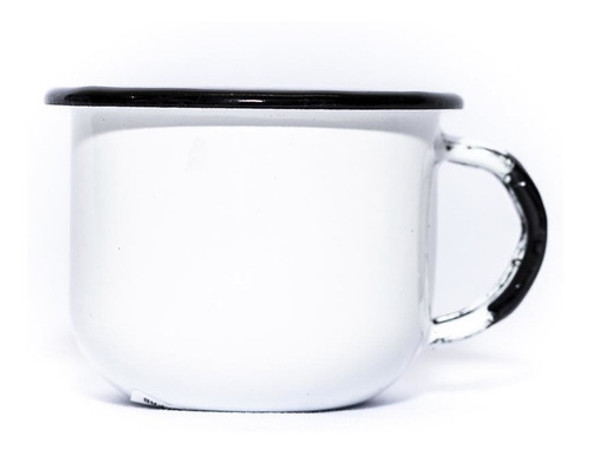 Xícara Esmaltada Branca Ewel 120ml 6 Cm Ø 0