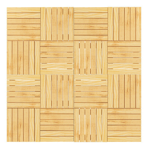 12 Unidades Decks Madeira Pinus Modular Piscina Sacada 0