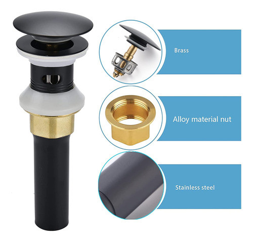 Desague Desplegable De Acero Inoxidable-negro 1